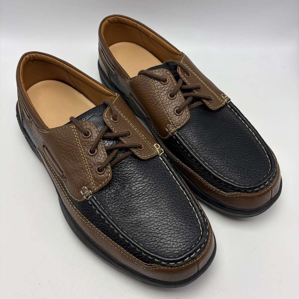 Dr. Comfort Patrick 8560 Men 13 XW Therapeutic Black Leather Boat Shoes Wide